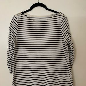 Lands End Boatneck Striped Shirt